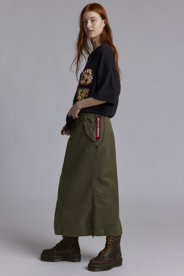 Alpha Industries Drawcord Canvas Midi Skirt #2