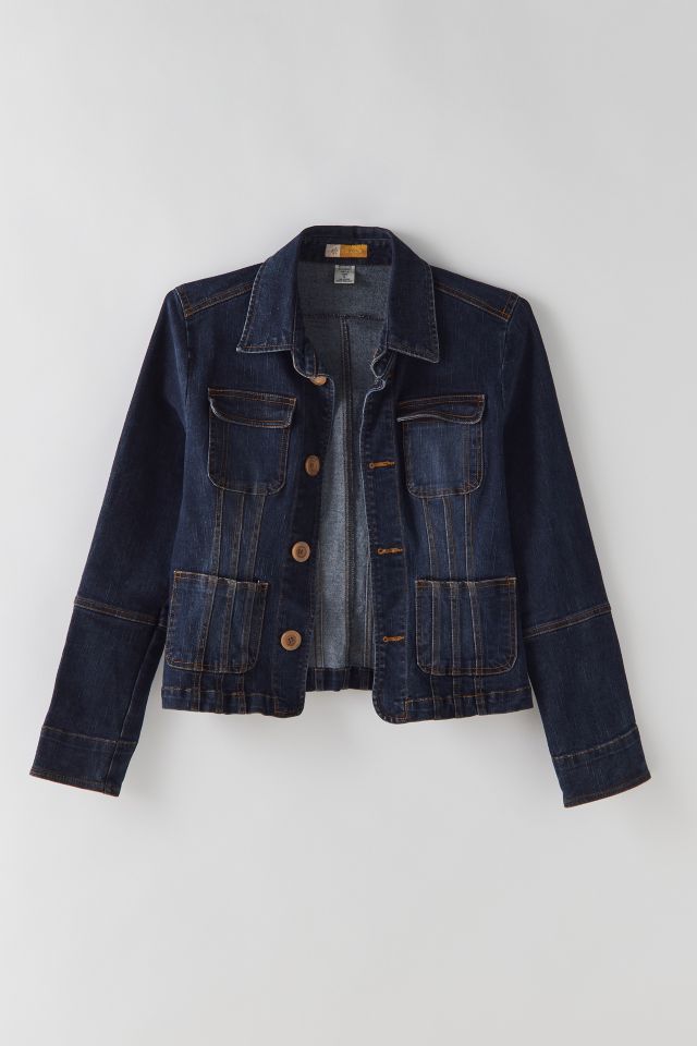 Vintage Button Denim Jacket | Urban Outfitters