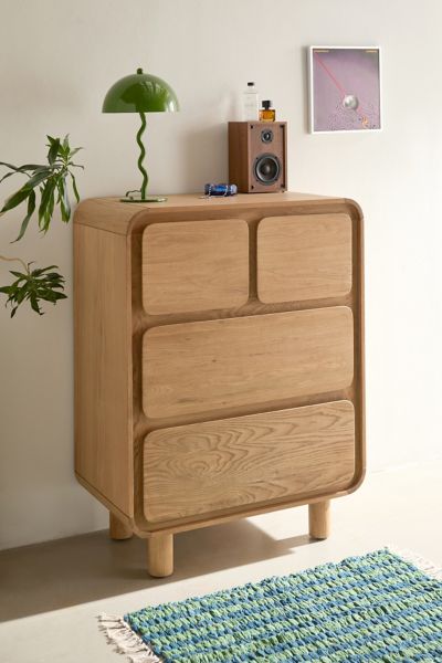 Shop Urban Outfitters Steve Tall 4-drawer Dresser In Natural At
