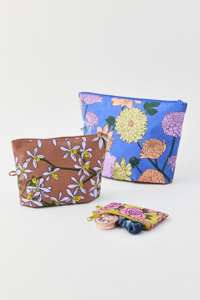 Baggu Go Pouch Set In Garden Flowers, Women's At Urban Outfitters In Multi