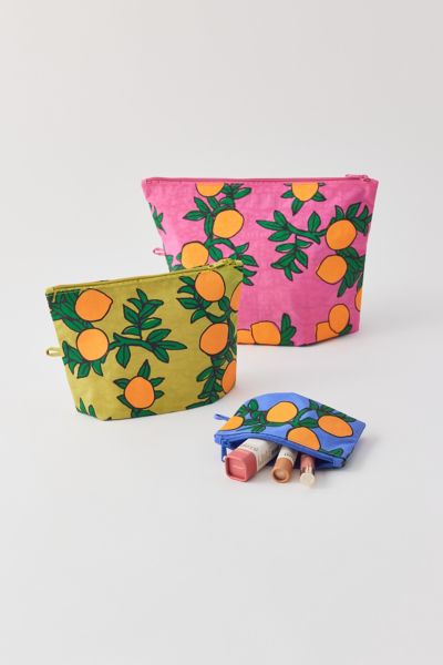 Baggu Go Pouch Set In Orange Trees, Women's At Urban Outfitters