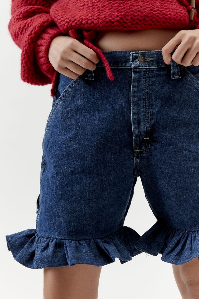 Urban Renewal Remade Ruffle Denim Carpenter Short | Urban