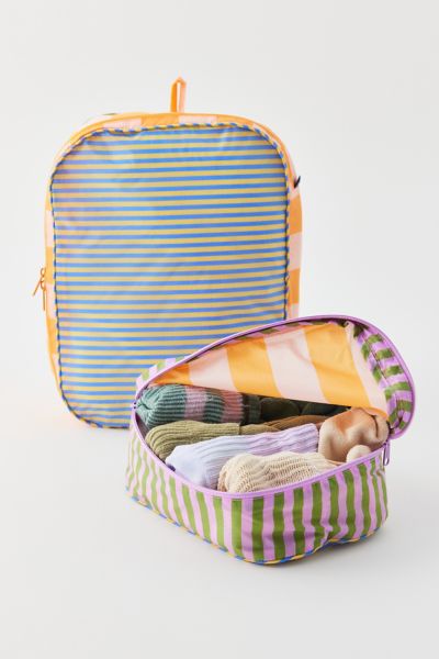 Baggu Packing Cube Set In Hotel Stripes, Women's At Urban Outfitters In Multi