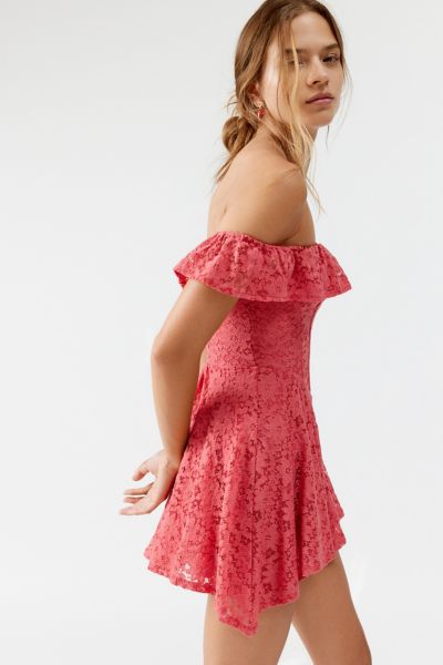 kimchi blue red lace dress Kimchi Blue red floral sundress, Size 2, lace up