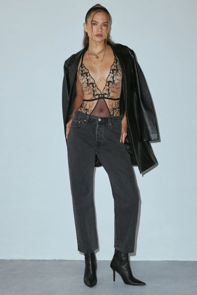 Kalea Mesh Tank Bodysuit in White main image 1