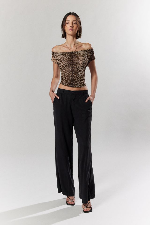 Silence + Noise Lara Mesh Off-The-Shoulder Top #1