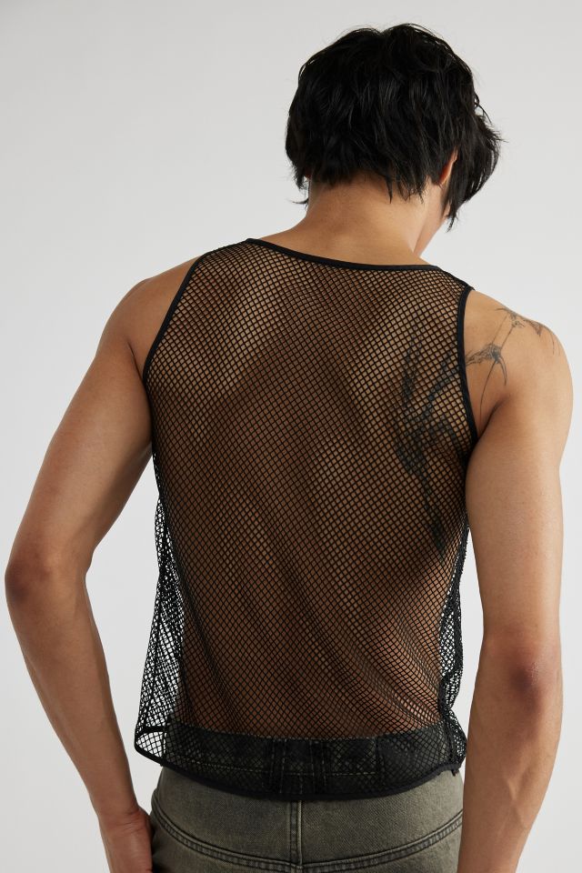 Rhinestone Mesh Tank Top #1