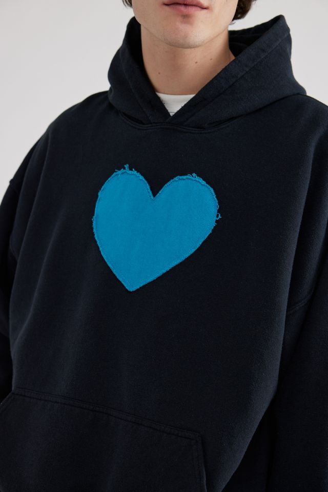 Urban Renewal Remade Heart Patch Hoodie Sweatshirt