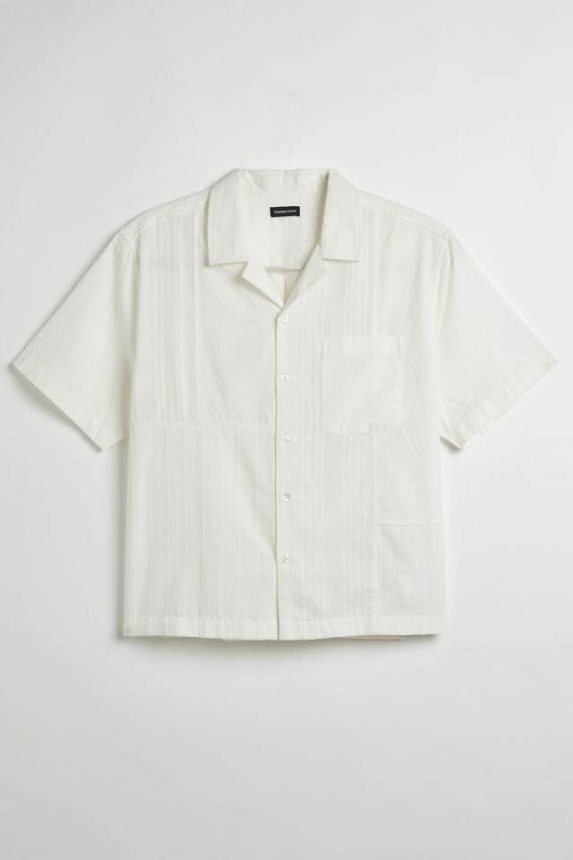 Chemise Boutonnée Manches Courtes en Coton Dobby à Blocs Standard Cloth #1