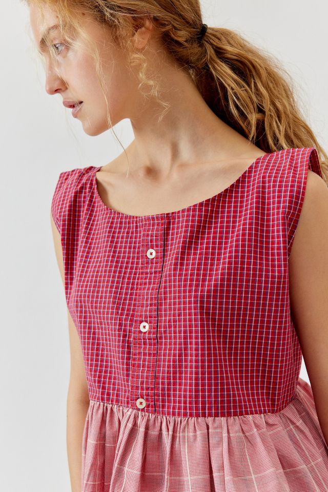 Urban Renewal Remade Checkered Peplum Top #3