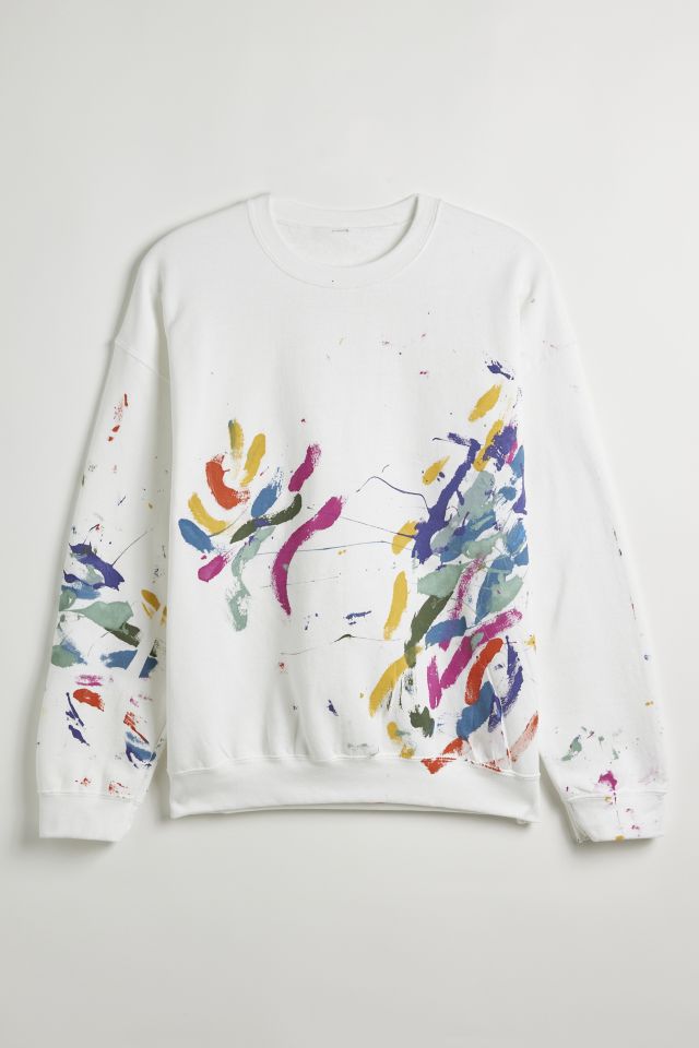 Urban Renewal Remade Painted Crew Neck Sweatshirt #1