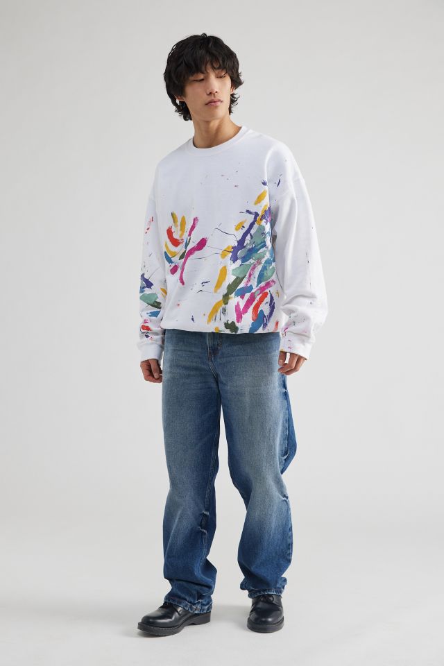 Urban Renewal Remade Painted Crew Neck Sweatshirt #3