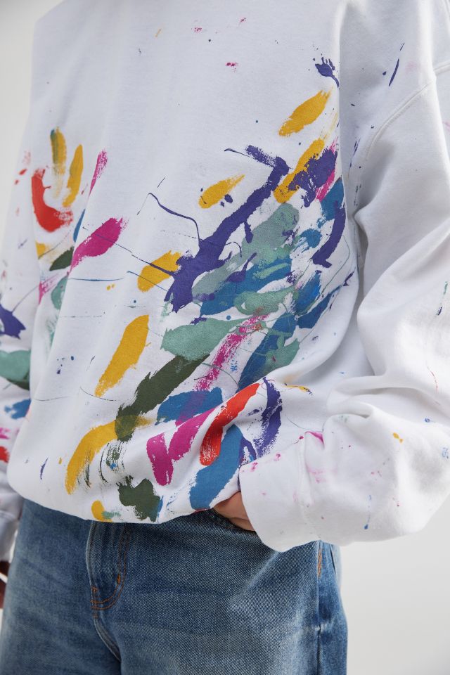 Urban Renewal Remade Painted Crew Neck Sweatshirt #4