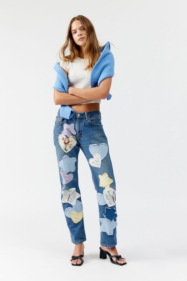 Urban Renewal Remade Star & Heart Patch Jean #2