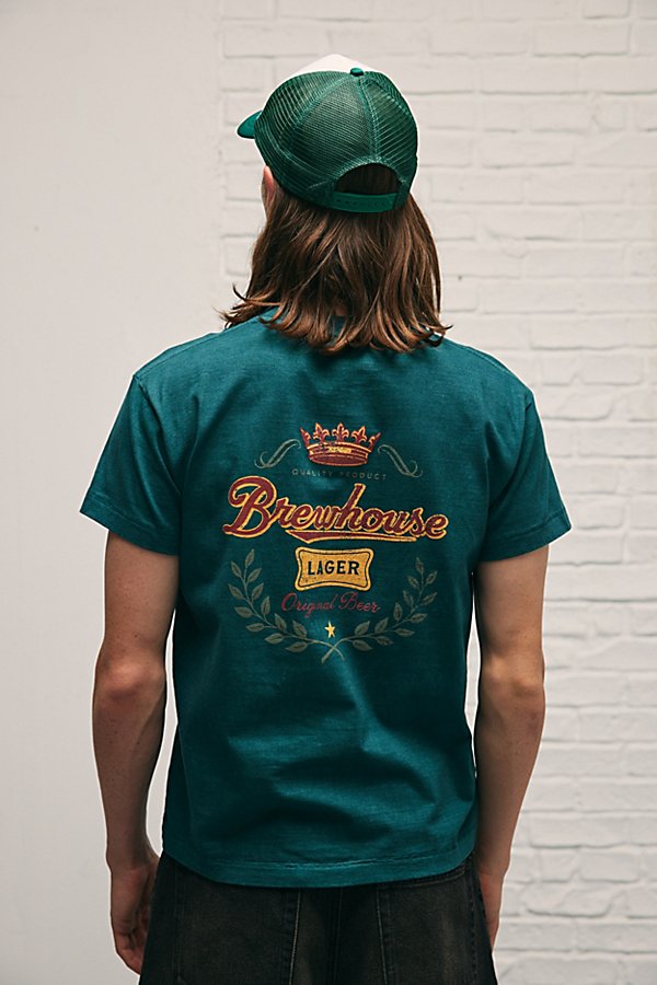 Shop Bdg Brewhouse Tee In Deep Teal, Men's At Urban Outfitters