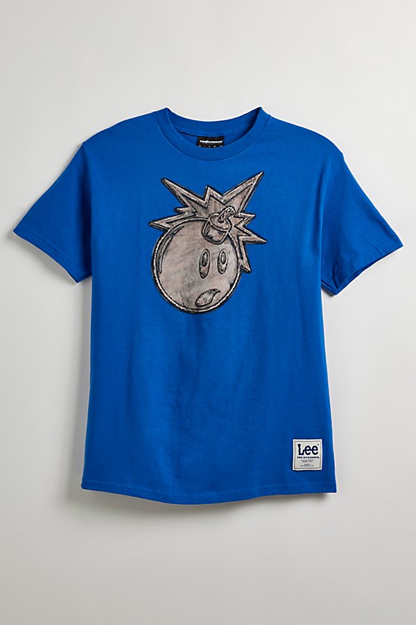 Lee X The Hundreds Iron Adam Tee In Blue, Men's At Urban Outfitters