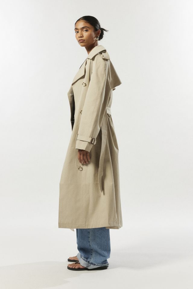 Light Before Dark Longline Cotton Trench Coat #3