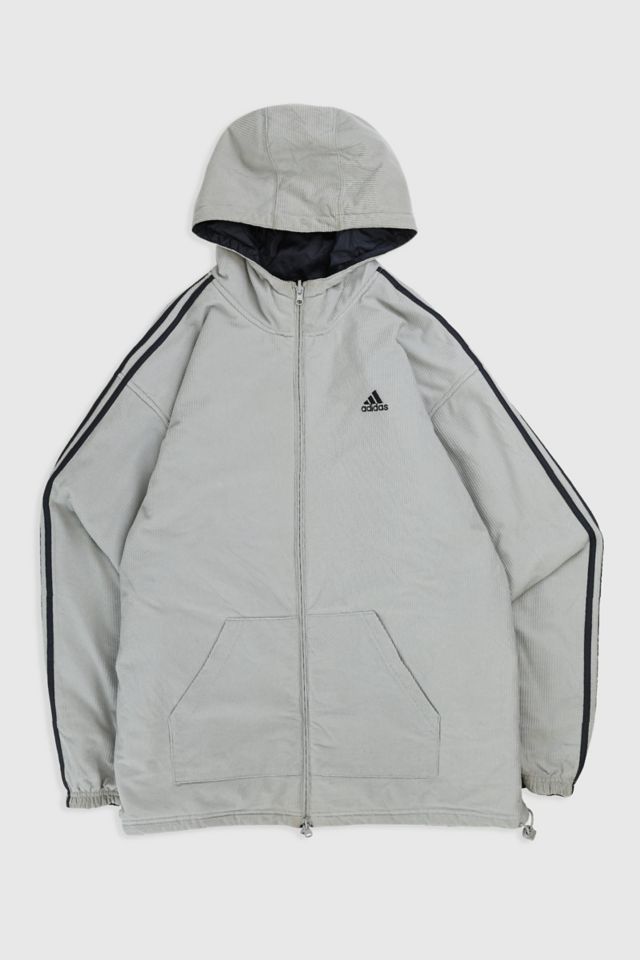 Adidas reversible jacket grey and black on sale