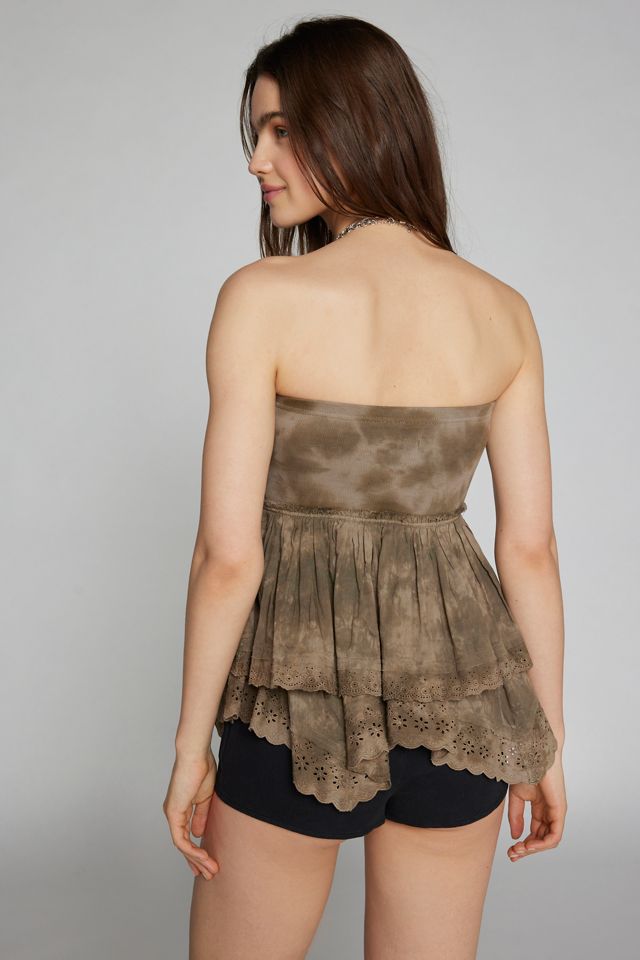 Kira Blue Floral Tube Top main image 1