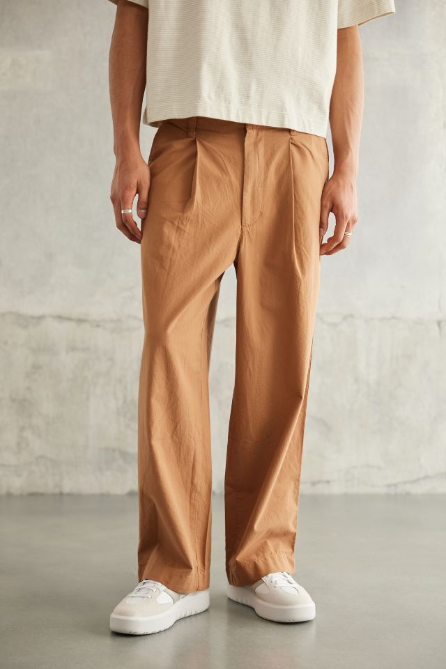 Standard Cloth Jason Cotton Pleated Trouser Pant | Urban Outfitters