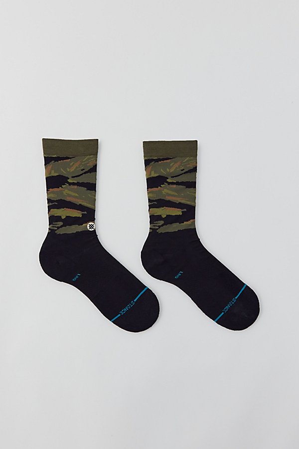 Shop Stance Warbird Crew Sock In Green/black, Men's At Urban Outfitters