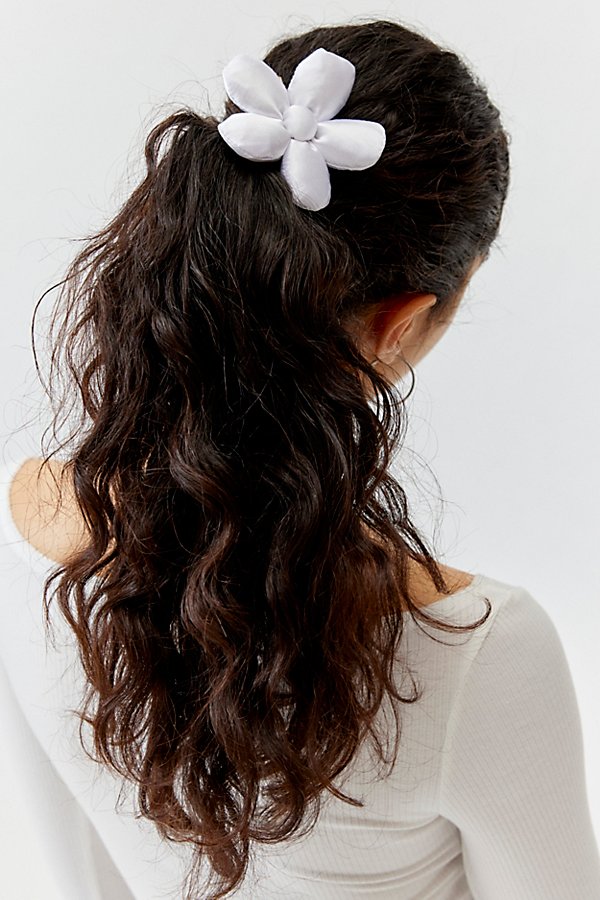 Urban Outfitters Puffy Floral Hair Clip In White, Women's At