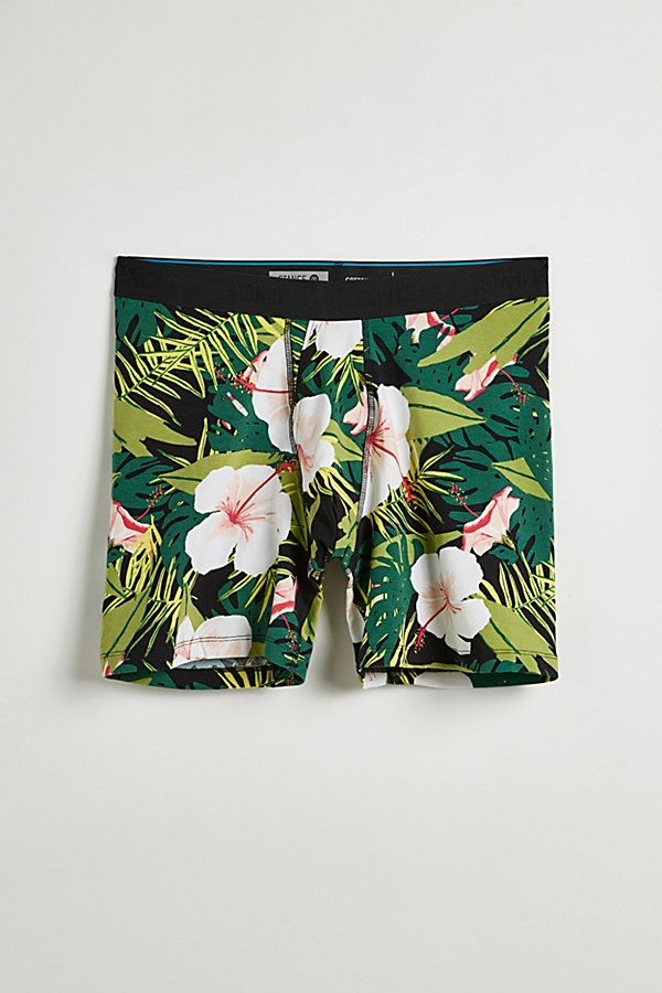 Shop Stance Alonzo Cotton Boxer Brief In Green Floral, Men's At Urban Outfitters