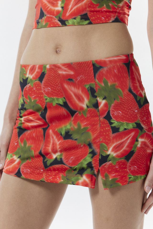Silence + Noise Ayla Strawberry Cropped Top & Mini Skirt Set #1