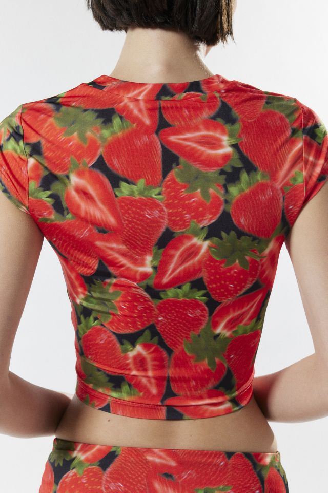 Silence + Noise Ayla Strawberry Cropped Top & Mini Skirt Set #2