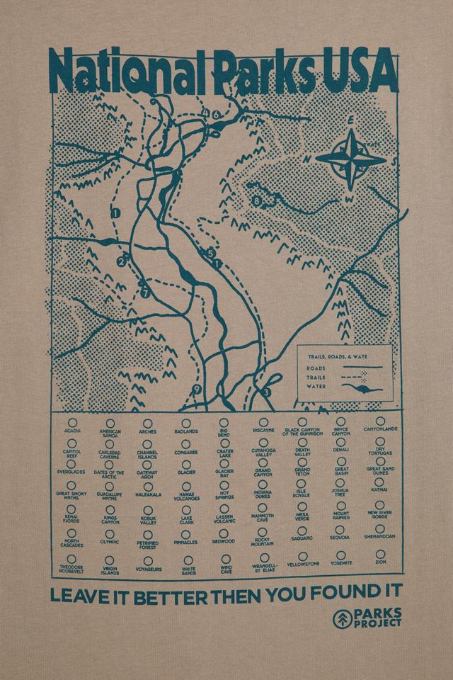 Parks Project Trail Map Graphic Tee | Urban Outfitters Canada