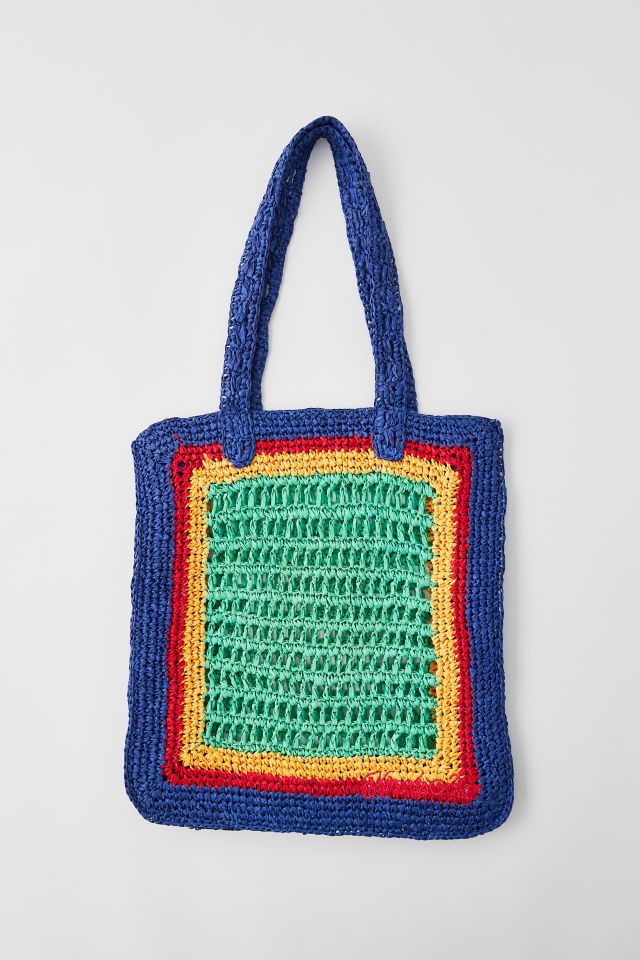 Kimchi Blue Woven Raffia Tote Bag #1