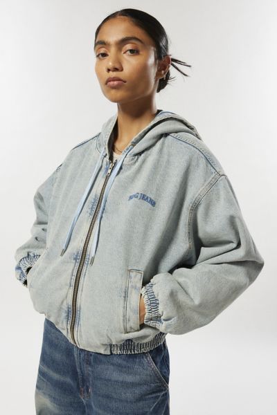 BDG Kelly Zip Up Hooded Denim Jacket Urban Outfitters