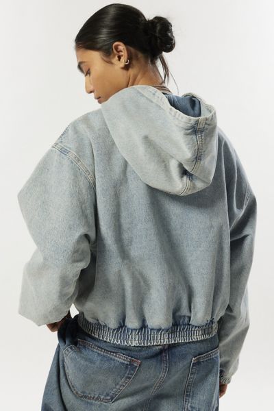 BDG Kelly Zip-Up Hooded Denim Jacket