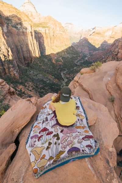 Valley Cruise Press Fanciful Fungi Throw Blanket