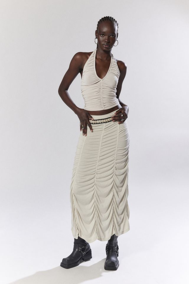 Silence + Noise Rita Ruched Halter Top #1