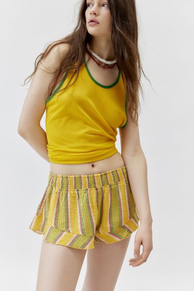 Out From Under Lilly Beach Micro Short In Yellow, Women's At Urban Outfitters In Orange