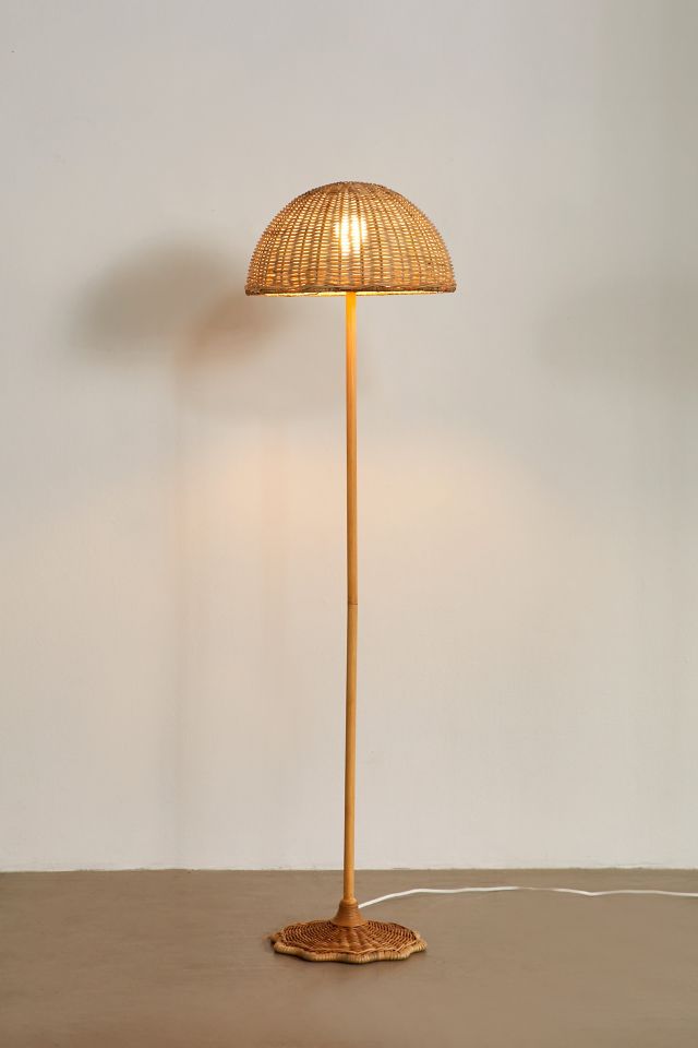 Pierce Arc Rattan Floor Lamp #3