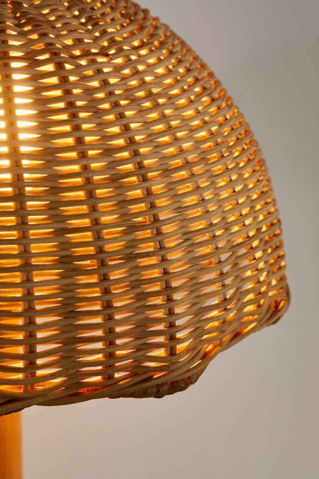 Pierce Arc Rattan Floor Lamp #4