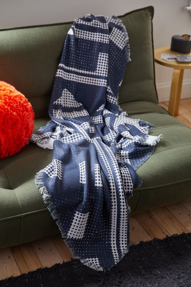 Grey geometric blanket hot sale