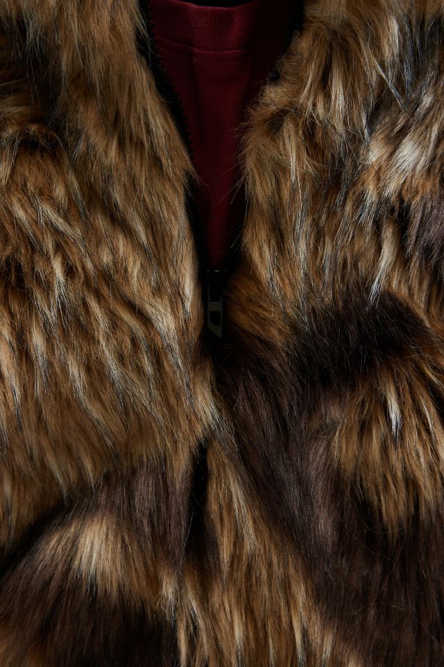 Diesel Mag Wolf Faux Fur Hooded Jacket #3
