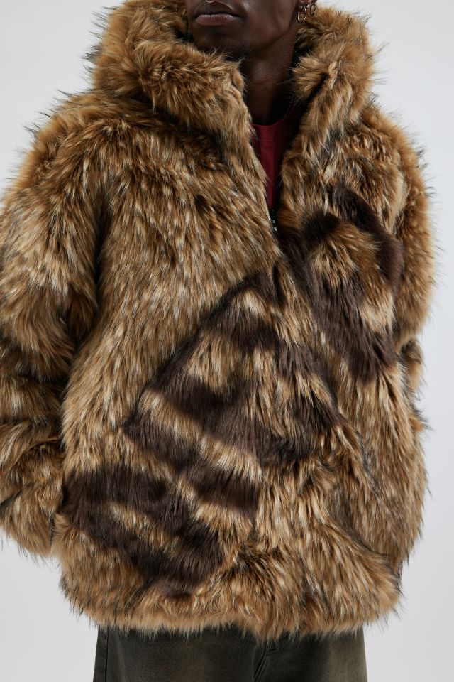 Diesel Mag Wolf Faux Fur Hooded Jacket #4