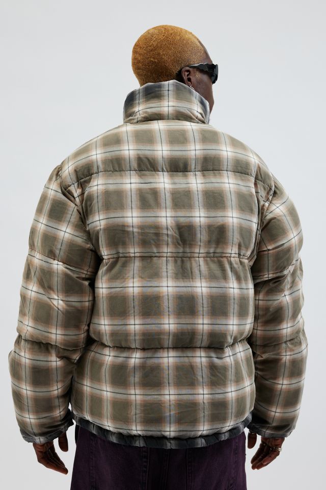 Diesel W-Raveel Check Padded Puffer Jacket #1