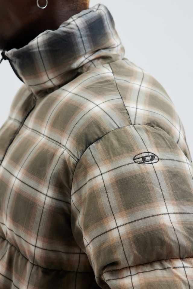 Diesel W-Raveel Check Padded Puffer Jacket #4
