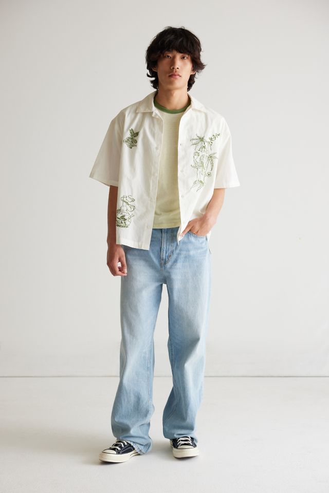 BDG Reefer Fairy Embroidered Short Sleeve Button-Down Shirt #3