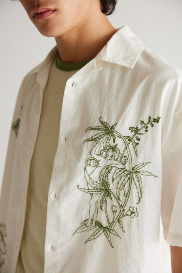BDG Reefer Fairy Embroidered Short Sleeve Button-Down Shirt #4