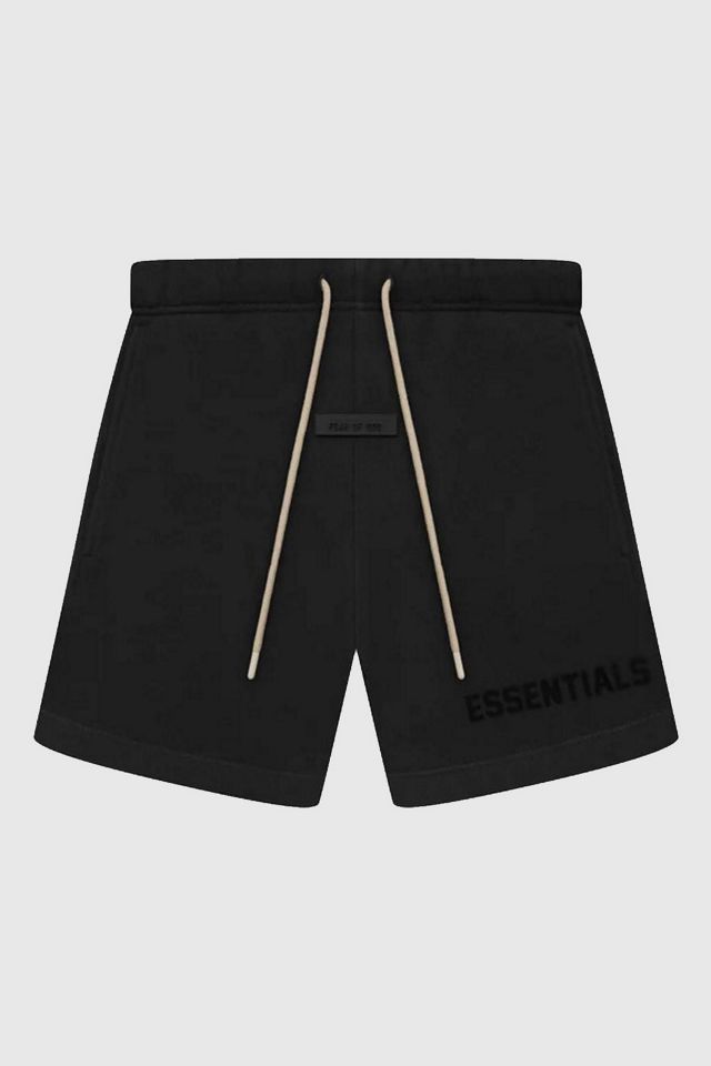 Fear of God Essentials Cream Drawstring Sweatshort | Urban Outfitters