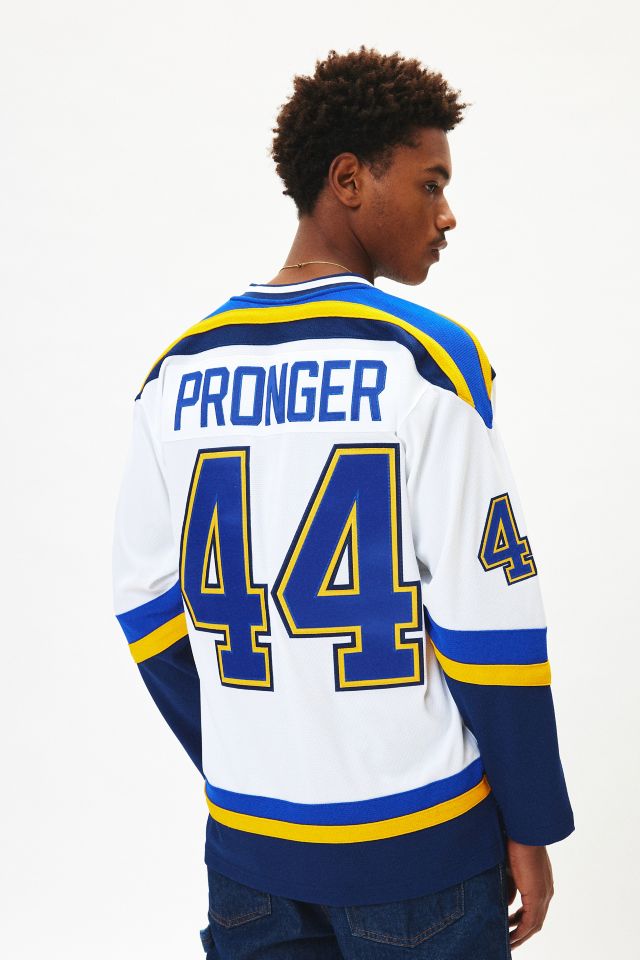 Mitchell & Ness NHL St. Louis Blues 1999 Chris Pronger Hockey Jersey Long Sleeve Tee #1