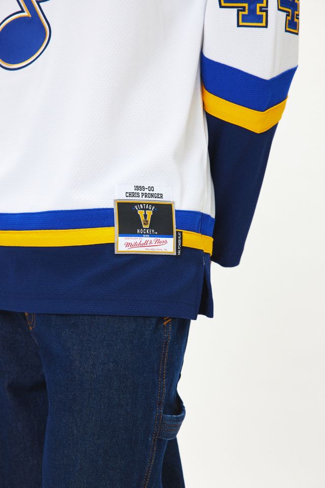 Mitchell & Ness NHL St. Louis Blues 1999 Chris Pronger Hockey Jersey Long Sleeve Tee #3