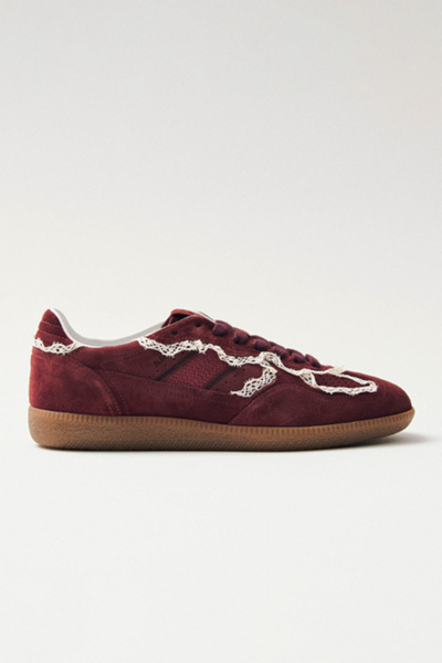 Alohas Tb.490 Crochet Leather Sneakers In Burgundy