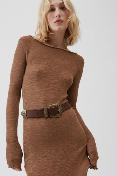 Urban Outfitters Jennie Western Belt In Brown, Women's At  In Brown